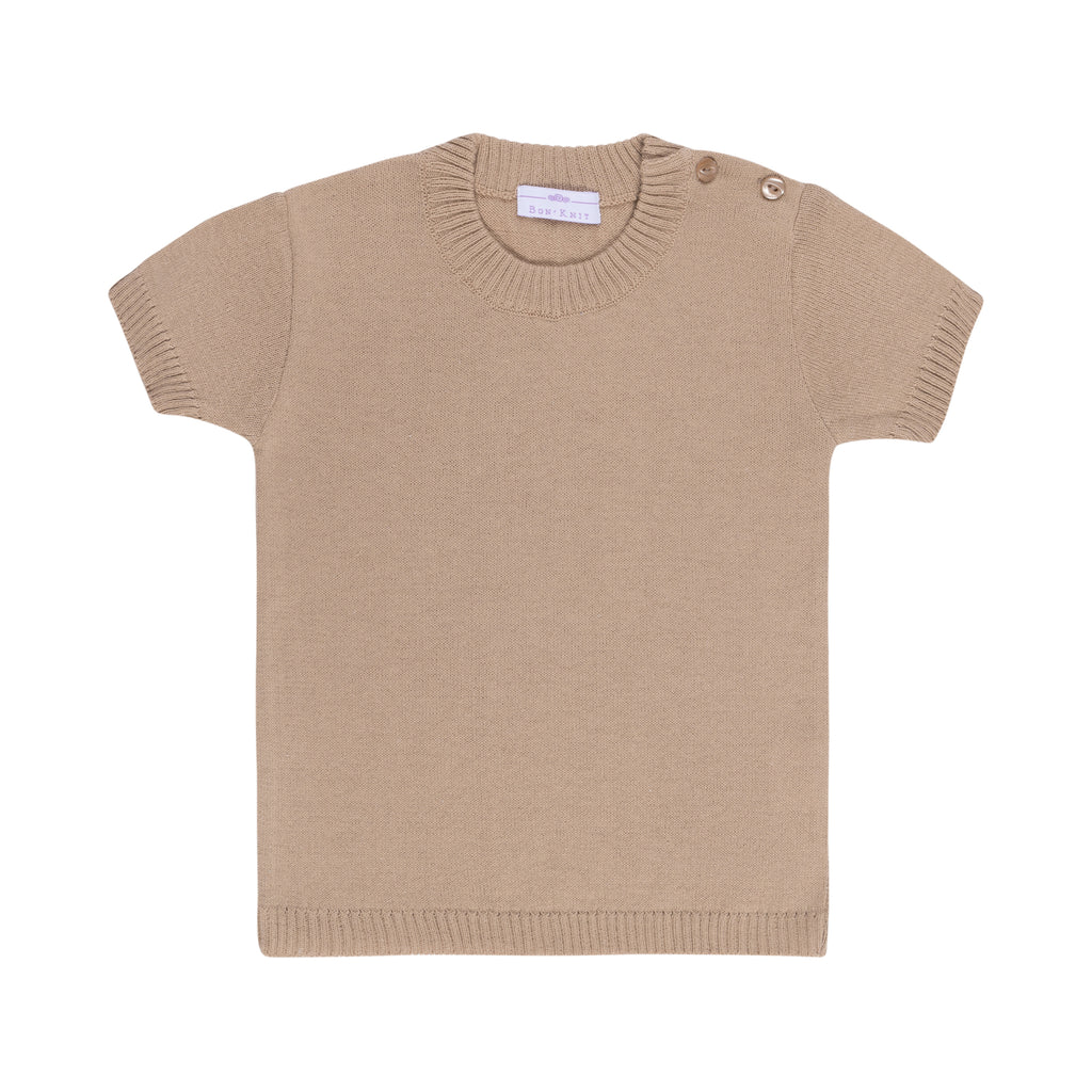 SS Top Taupe Bon Knit