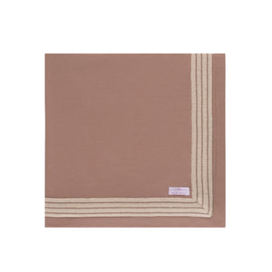Striped Cotton Blanket ~ Taupe